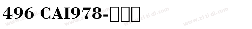 496 CAI978字体转换